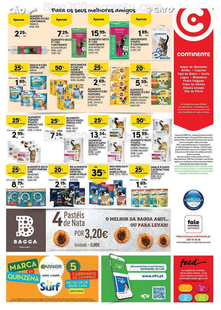 Antevisão Folheto CONTINENTE Açores Promoções de 20 julho a 2 agosto