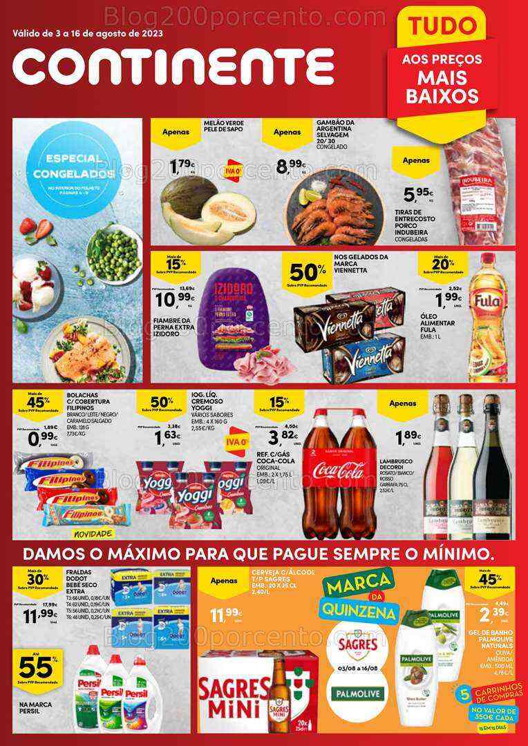 Antevisão Folheto CONTINENTE Açores Promoções de 3 a 16 agosto