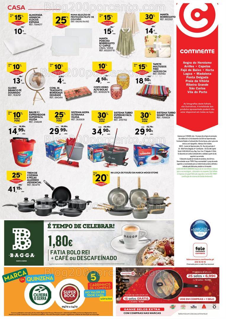 Antevisão Folheto CONTINENTE Natal Açores Promoções de 5 a 24 dezembro