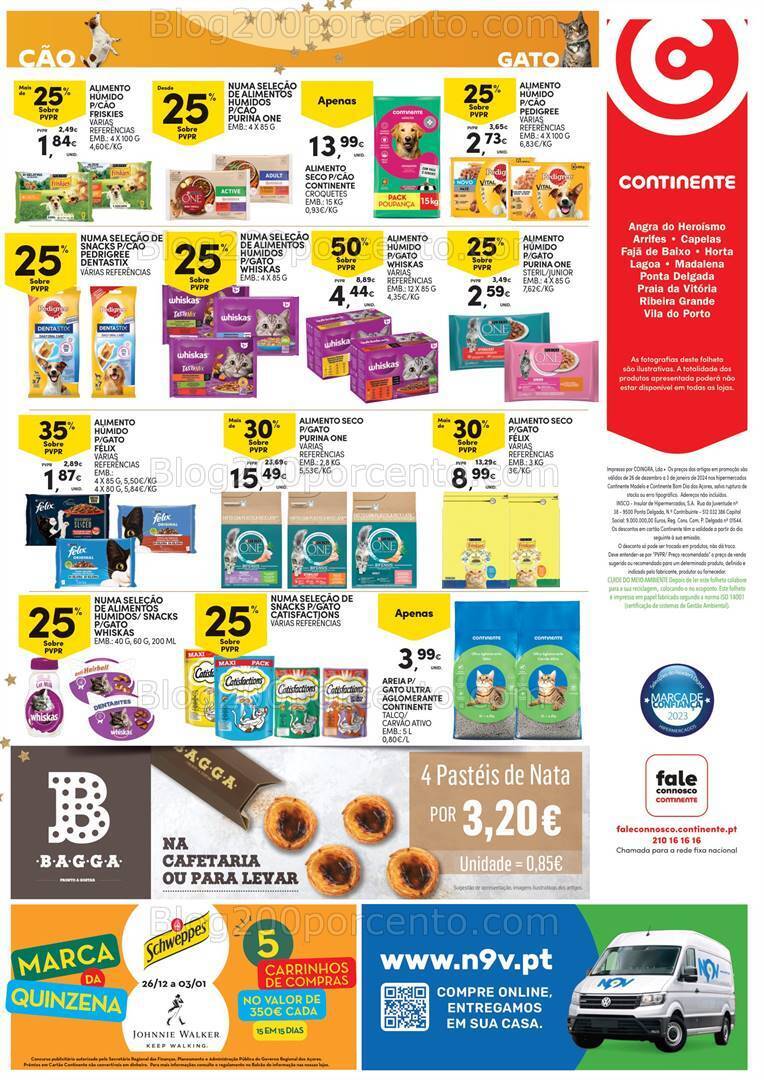 Antevisão Folheto CONTINENTE Açores Promoções de 26 dezembro a 3 janeiro