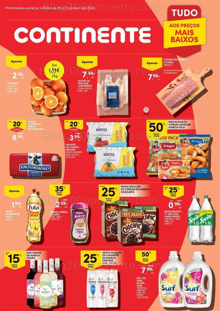 Antevisão Folheto CONTINENTE Açores Promoções 18 a 31 janeiro