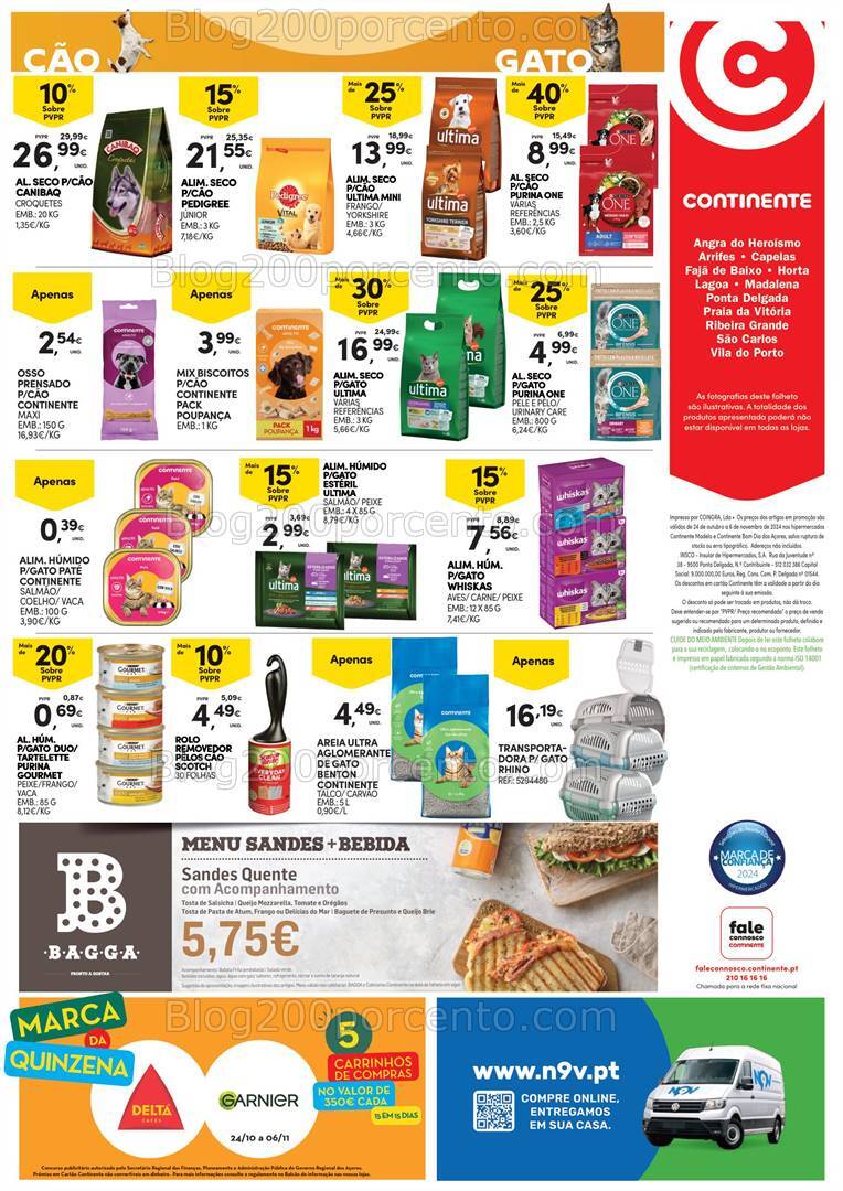 Antevisão Folheto CONTINENTE Açores Promoções de 24 outubro a 6 novembro