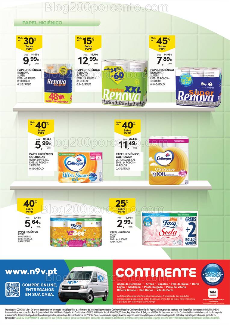 Antevisão Folheto CONTINENTE Açores Limpeza do Lar - 11 de 31 março