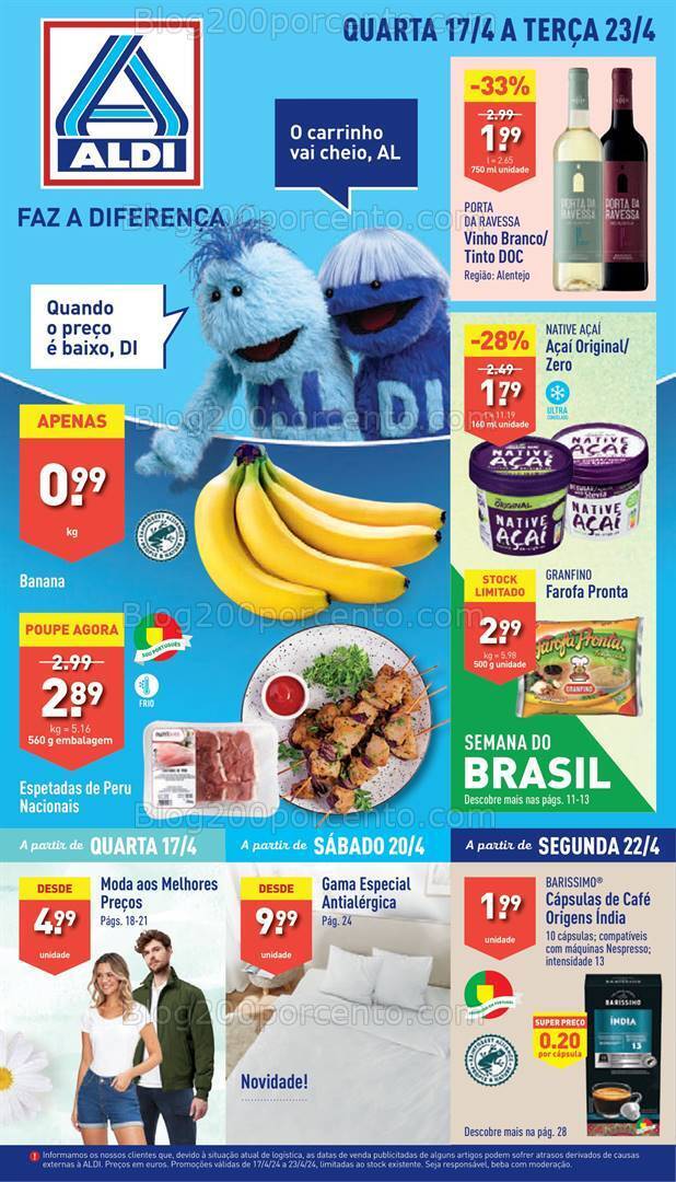 Antevisão Folheto ALDI Promoções de 17 a 23 abril