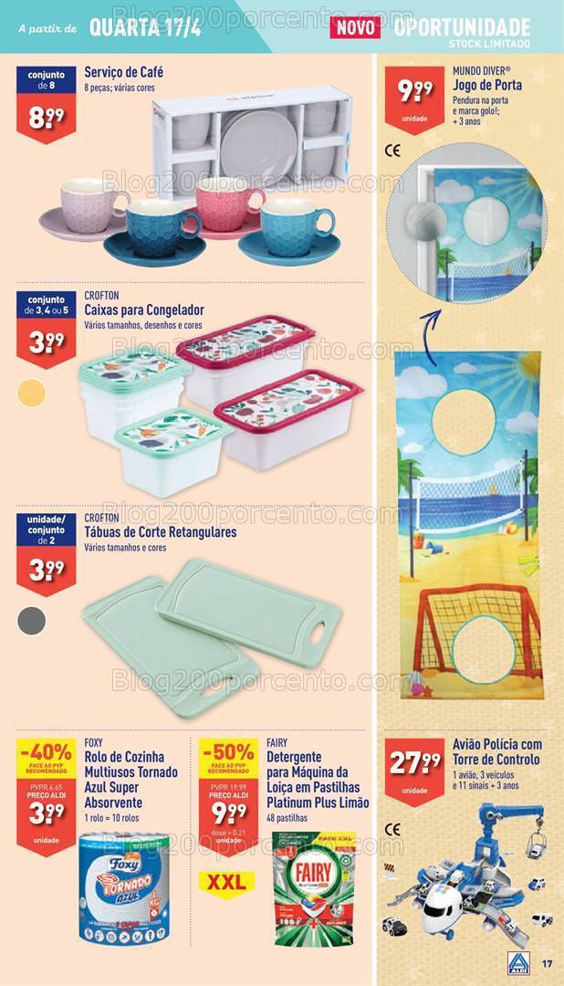Antevisão Folheto ALDI Bazar Promoções a partir de 17 abril
