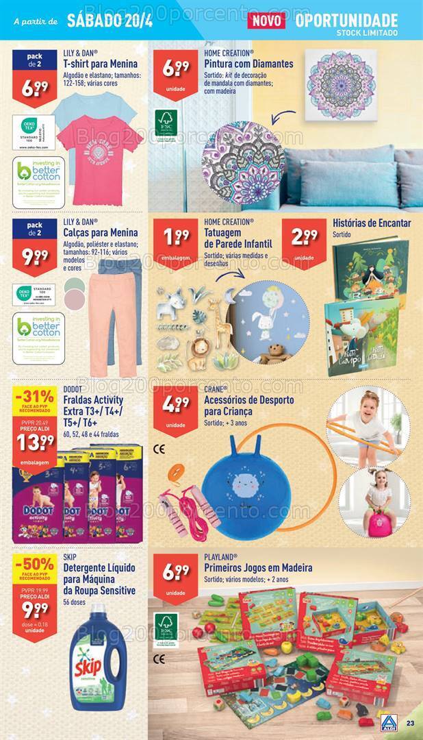 Antevisão Folheto ALDI Bazar Promoções a partir de 20 abril