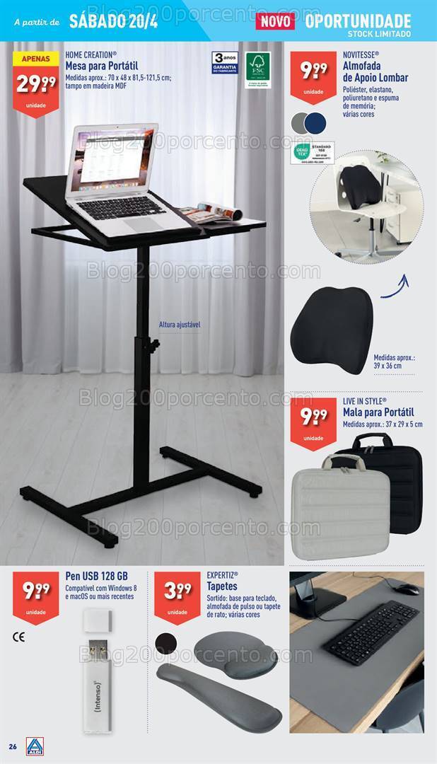 Antevisão Folheto ALDI Bazar Promoções a partir de 20 abril