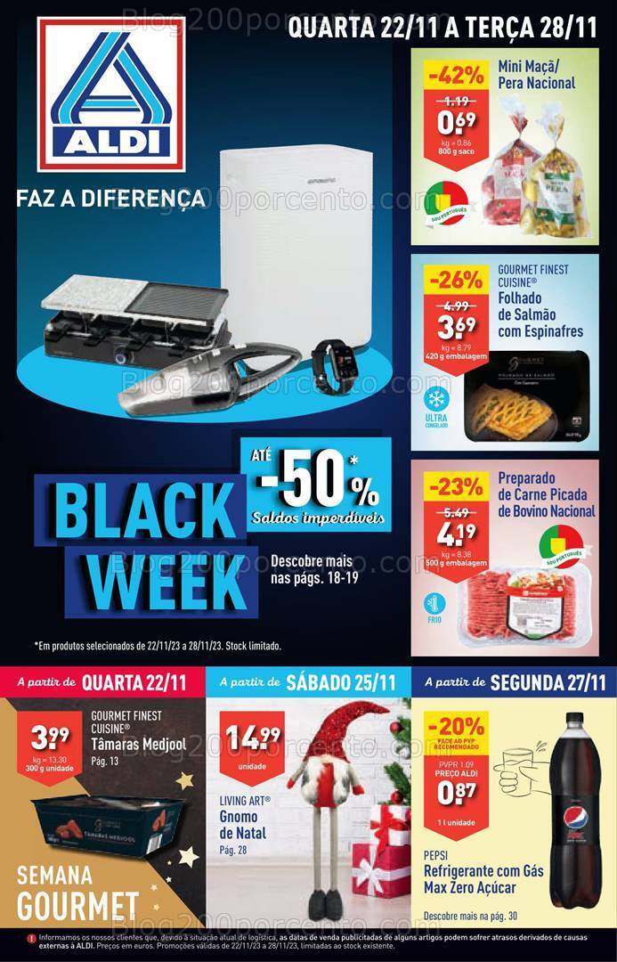 Antevisão Folheto ALDI Promoções de 22 a 28 novembro