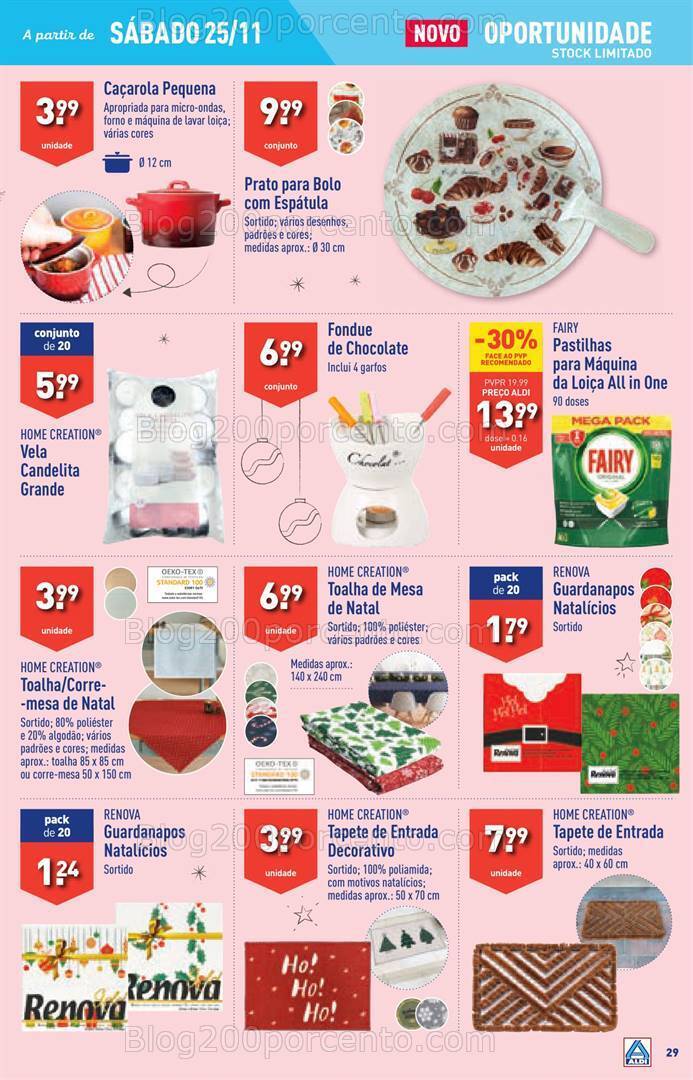 Antevisão Folheto ALDI Bazar Promoções a partir de 25 novembro