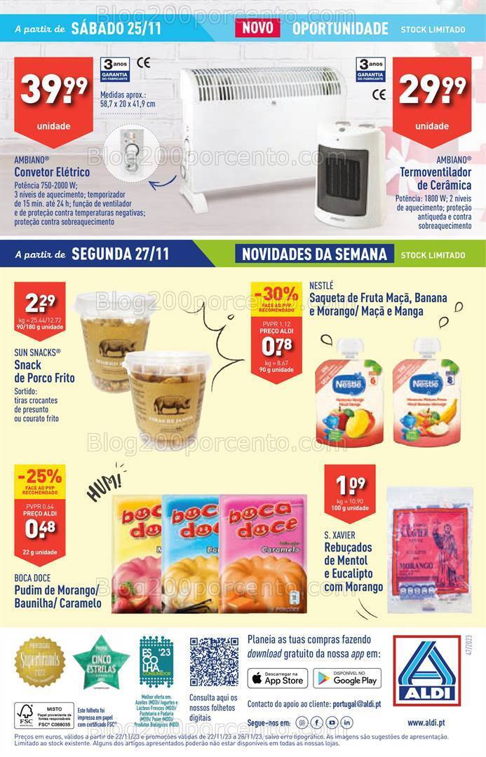 Antevisão Folheto ALDI Bazar Promoções a partir de 25 novembro