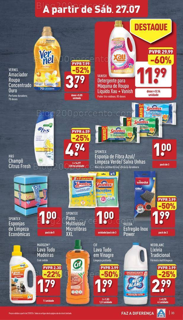 Antevisão Folheto ALDI Promoções Fim de Semana - 27 e 28 julho