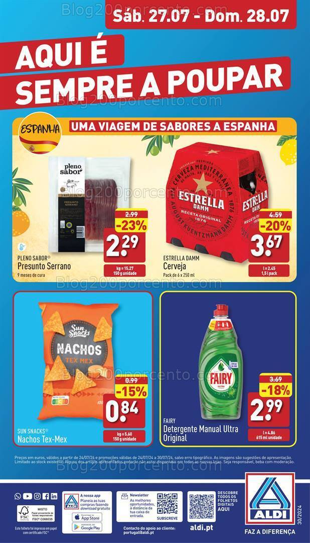 Antevisão Folheto ALDI Promoções Fim de Semana - 27 e 28 julho
