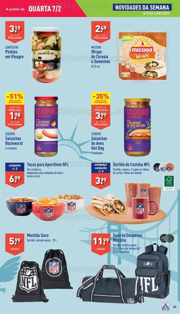 Antevisão Folheto ALDI Promoções de 7 a 13 fevereiro