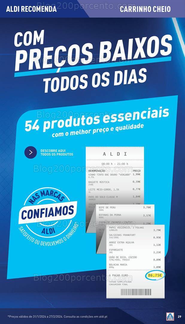 Antevisão Folheto ALDI Promoções de 7 a 13 fevereiro