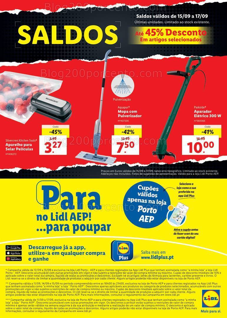 ALERTA - Antevisão Folheto LIDL Especial AEP Porto Promoções a partir de 11 setembro