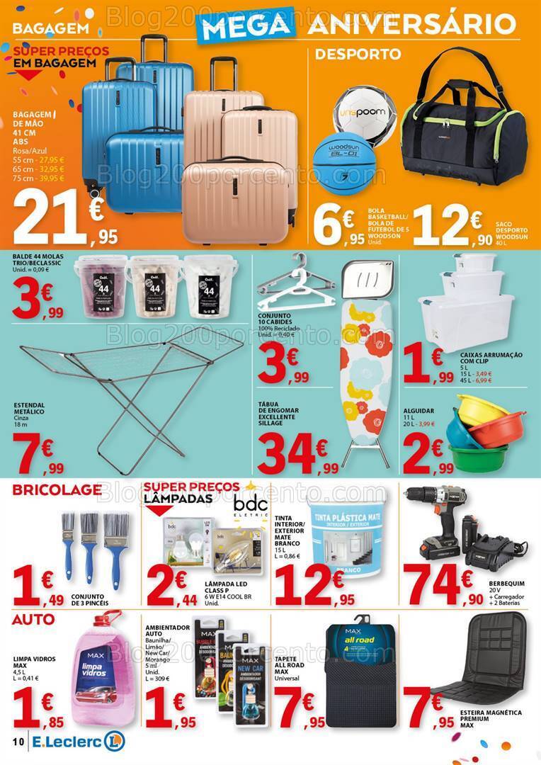 Antevisão Folheto E-LECLERC Aniversário Promoções de 9 a 26 maio