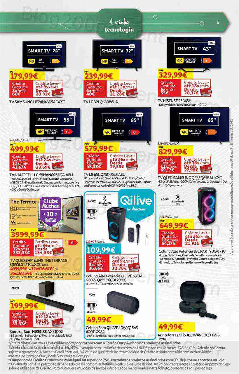 Antevisão Folheto AUCHAN Tecnologia Promoções de 27 abril a 15 maio