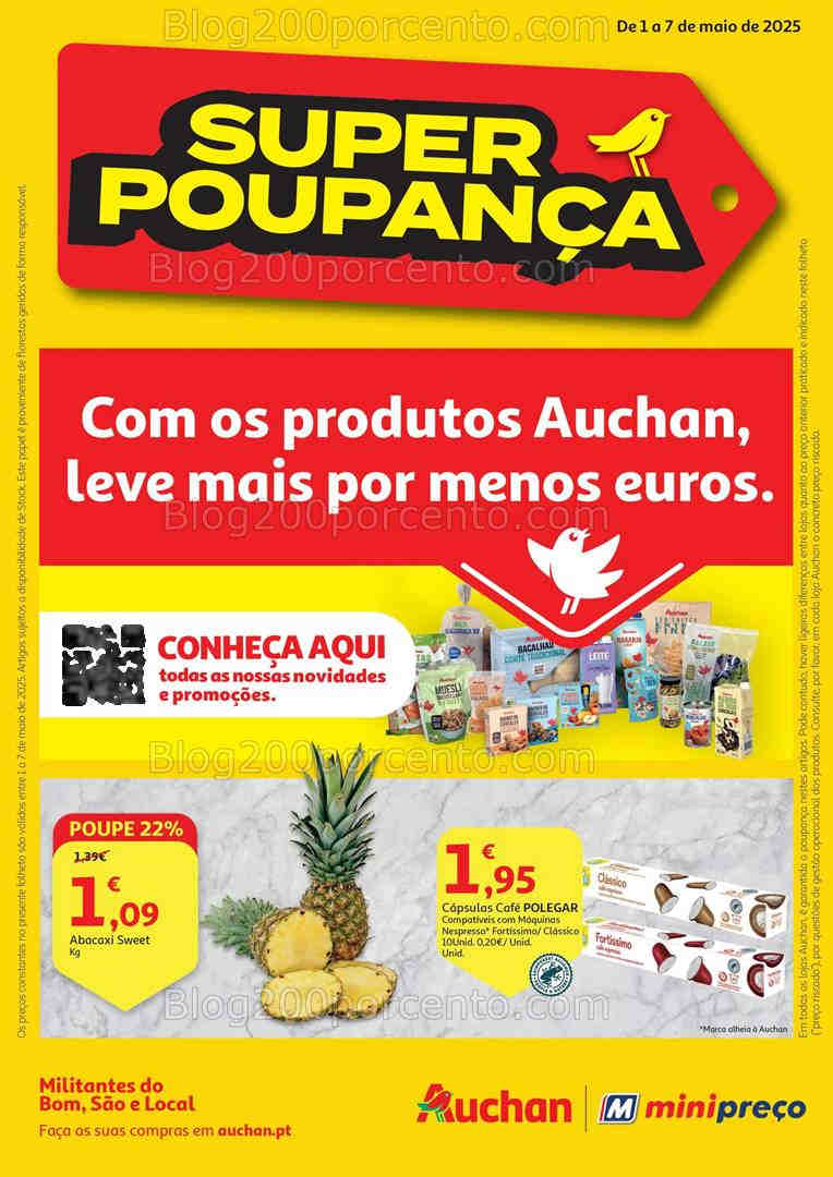 Antevisão Folheto MINIPREÇO - AUCHAN Promoções de 1 maio a 7 maio all