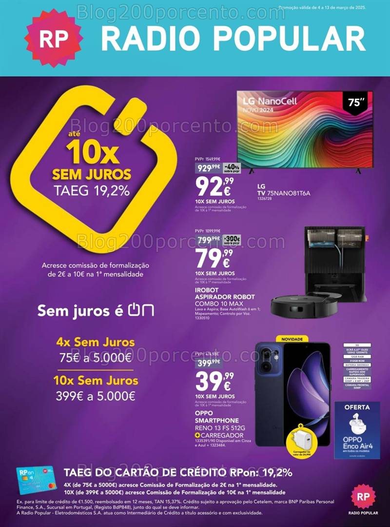 Antevisão Folheto RADIO POPULAR Promoções de 4 a 13 março