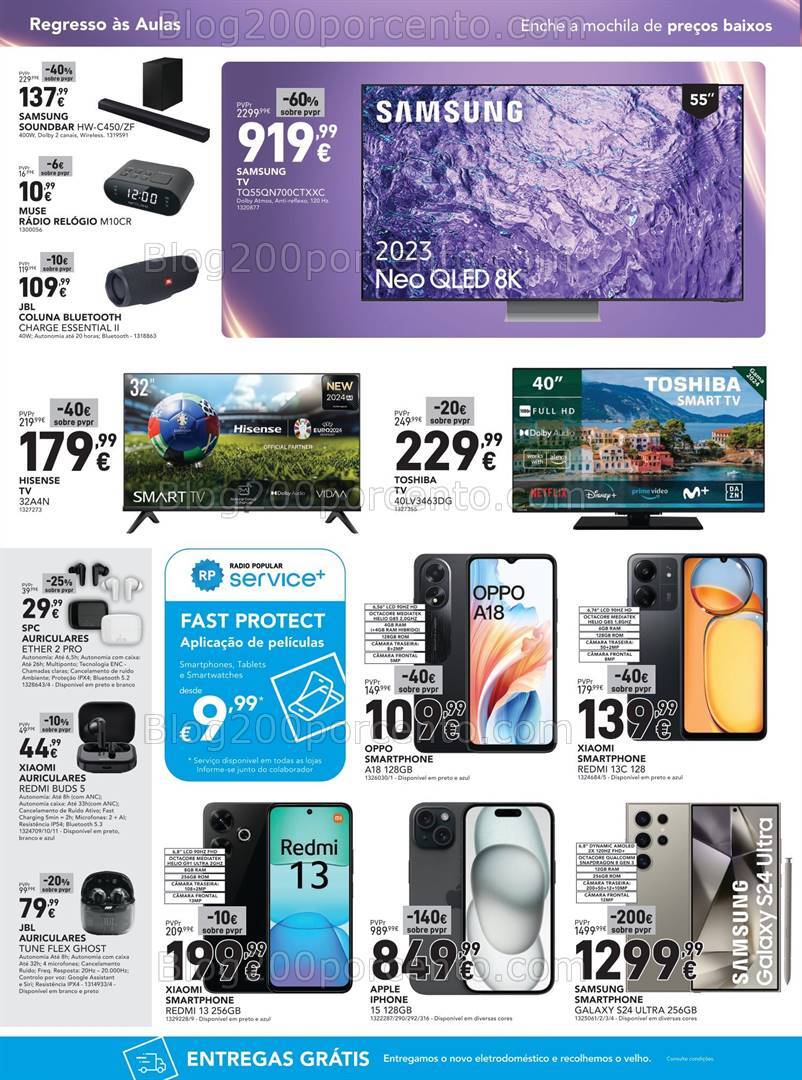 Antevisão Folheto RADIO POPULAR Regresso às Aulas Promoções de 27 agosto a 11 setembro