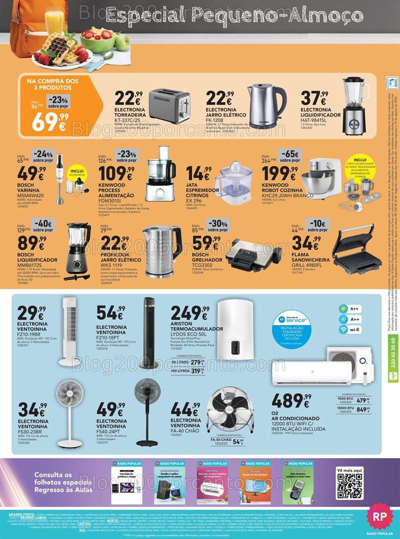 Antevisão Folheto RADIO POPULAR Regresso às Aulas Promoções de 27 agosto a 11 setembro