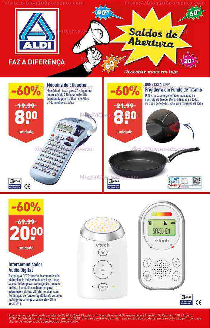 Antevisão Folheto ALDI Saldos Abertura Promoções de 21 a 27 junho