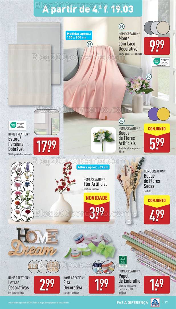 Antevisão Folheto ALDI Bazar Promoções a partir de 19 março