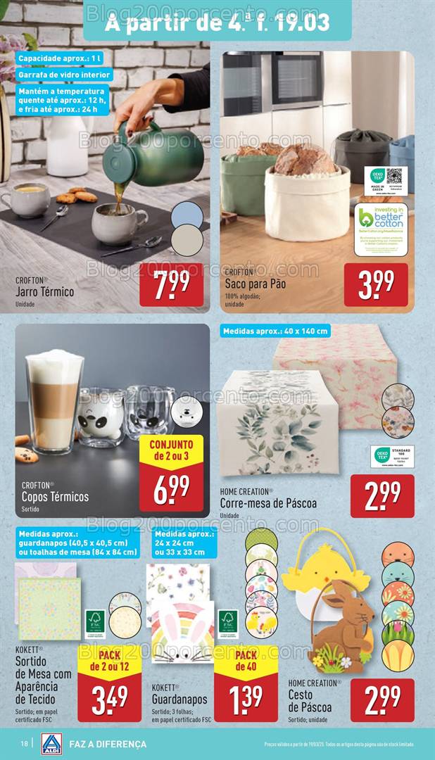 Antevisão Folheto ALDI Bazar Promoções a partir de 19 março