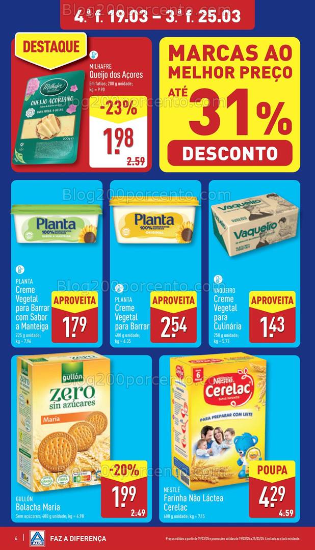 Antevisão Folheto ALDI Promoções de 19 a 25 março
