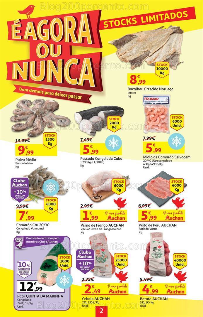Antevisão Folheto AUCHAN Agora ou Nunca Promoções de 16 maio a 2 junho