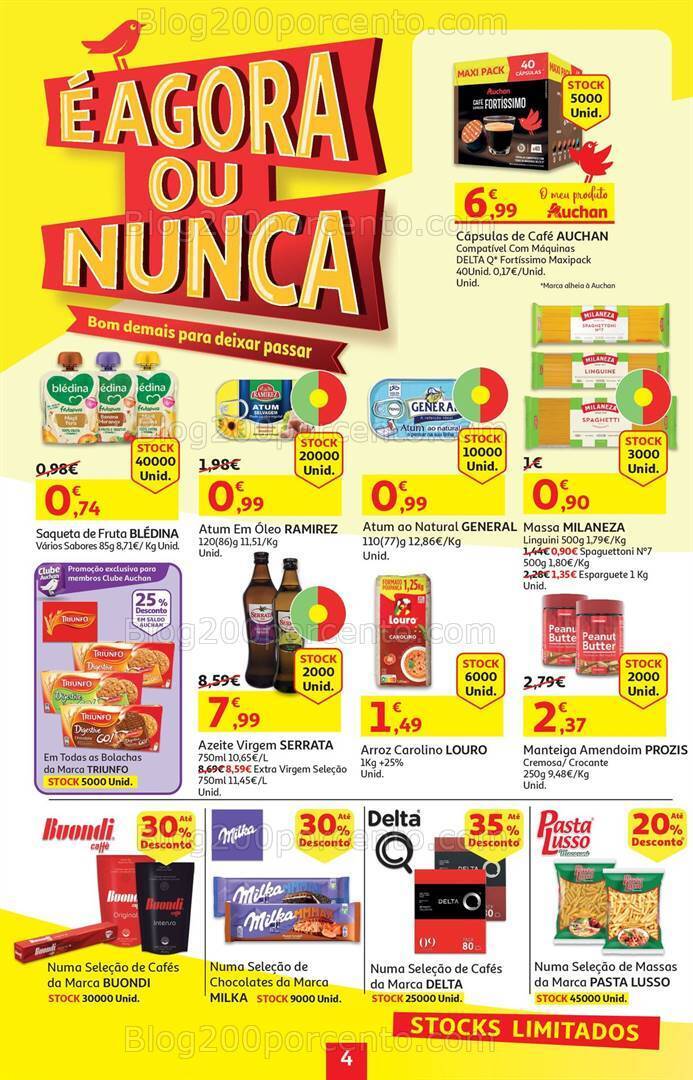 Antevisão Folheto AUCHAN Agora ou Nunca Promoções de 16 maio a 2 junho