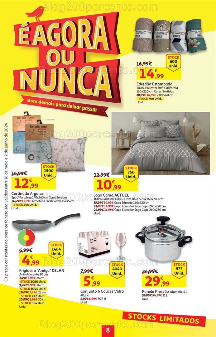 Antevisão Folheto AUCHAN Agora ou Nunca Promoções de 16 maio a 2 junho