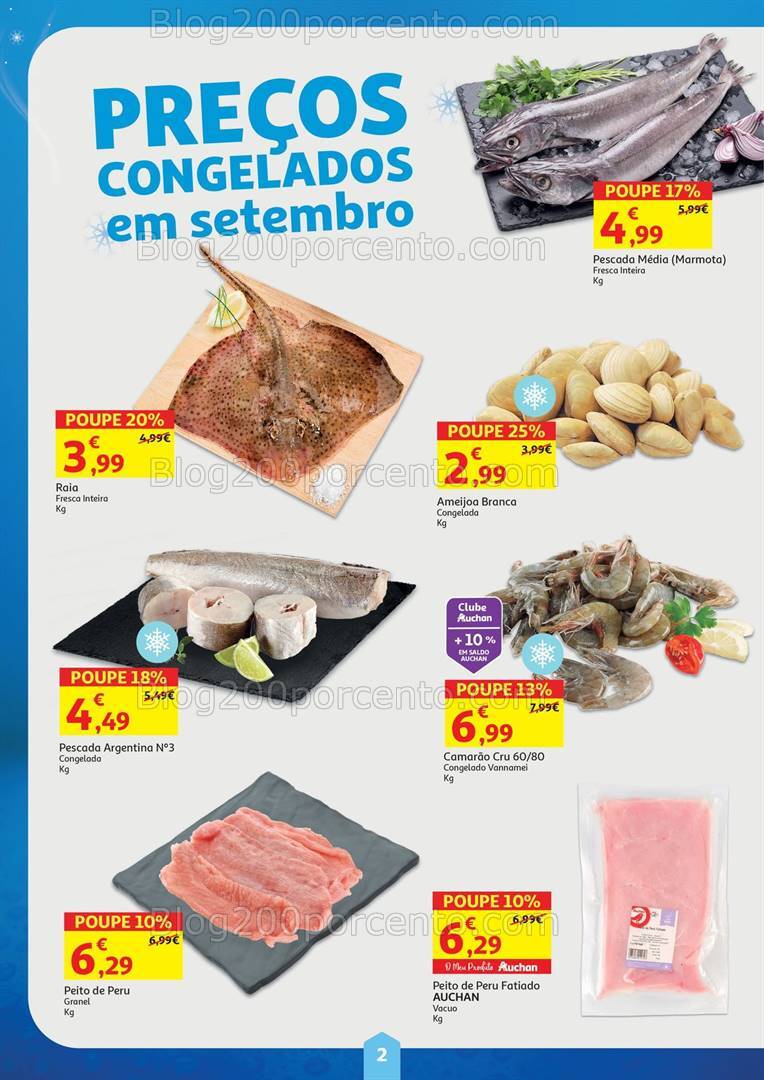 Antevisão Folheto AUCHAN Preços Congelados Promoções de 1 a 30 setembro