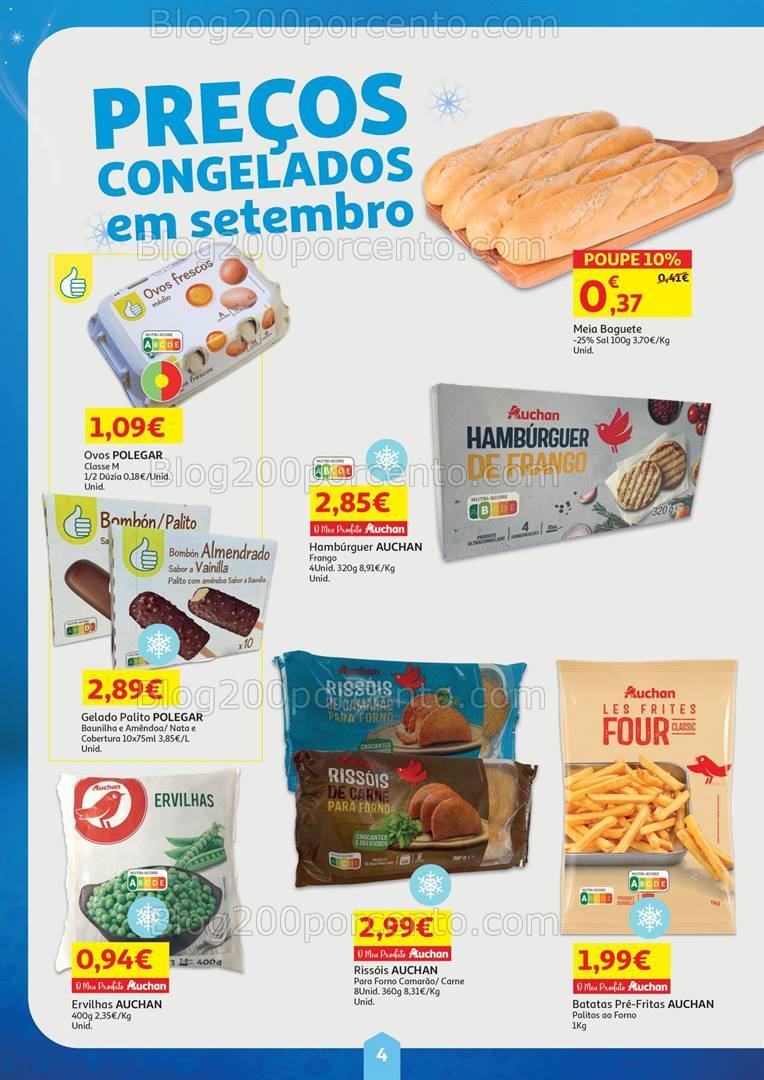 Antevisão Folheto AUCHAN Preços Congelados Promoções de 1 a 30 setembro