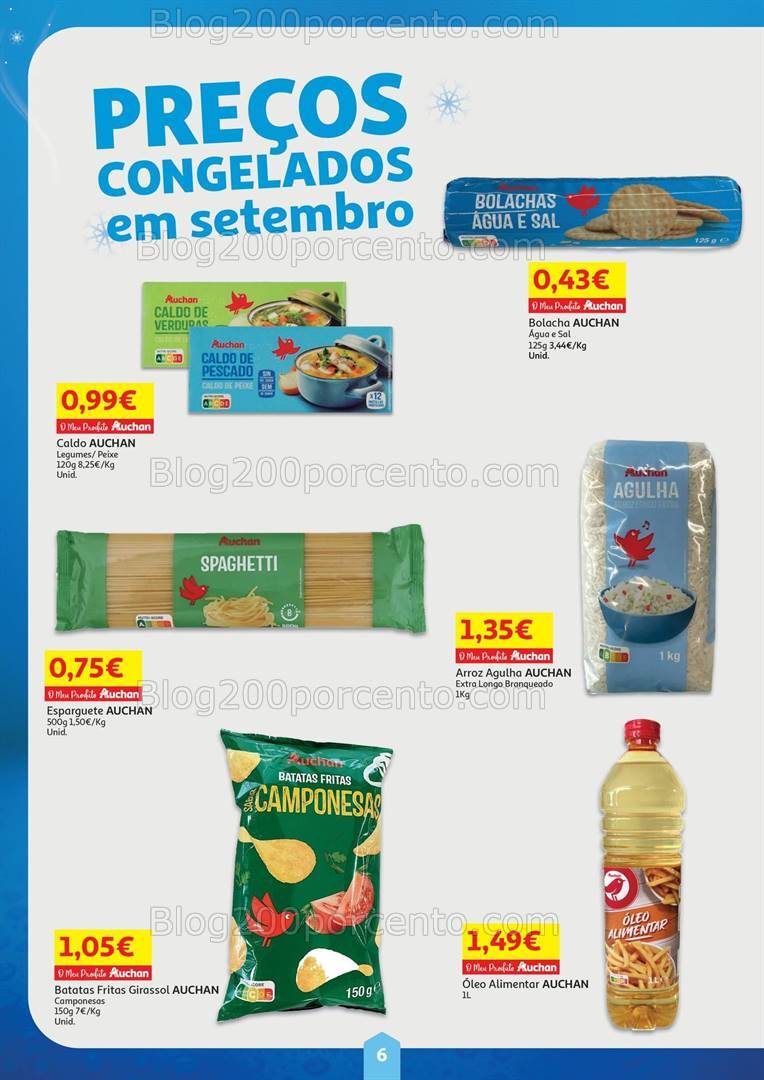 Antevisão Folheto AUCHAN Preços Congelados Promoções de 1 a 30 setembro