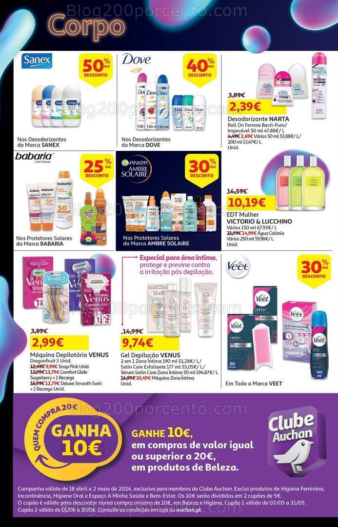 Antevisão Folheto AUCHAN Promoções de 18 abril a 2 maio