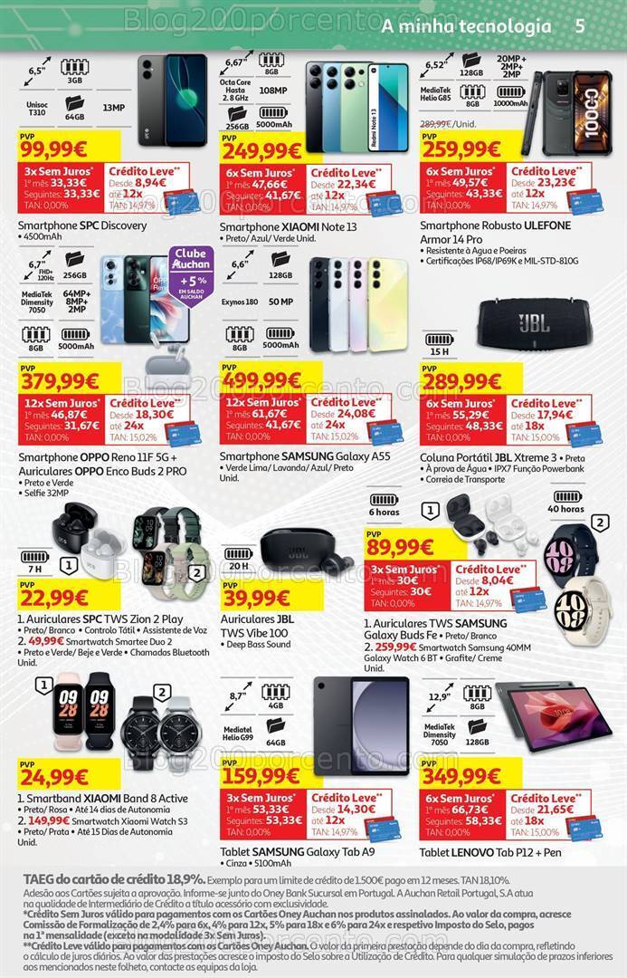 Antevisão Folheto AUCHAN Tecnologia Promoções de 18 abril a 2 maio