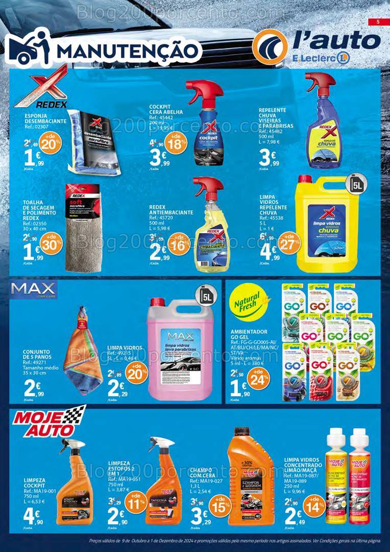 Antevisão Folheto E-LECLERC Auto Promoções de 9 outubro a 1 dezembro
