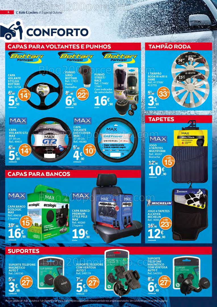 Antevisão Folheto E-LECLERC Auto Promoções de 9 outubro a 1 dezembro