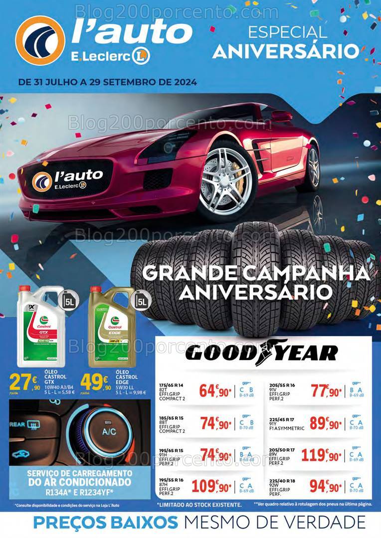 Antevisão Folheto E-LECLERC Auto Promoções de 31 julho a 29 setembro