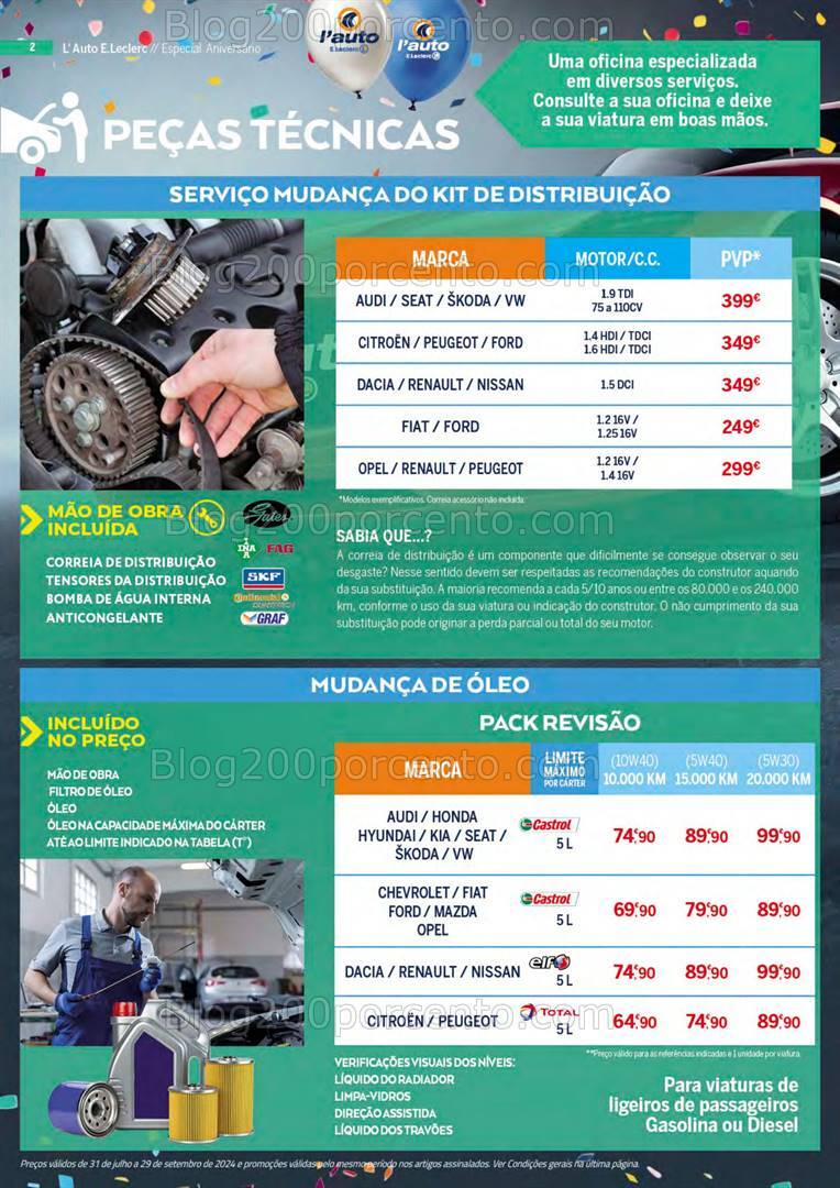 Antevisão Folheto E-LECLERC Auto Promoções de 31 julho a 29 setembro