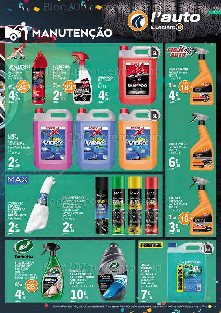 Antevisão Folheto E-LECLERC Auto Promoções de 31 julho a 29 setembro