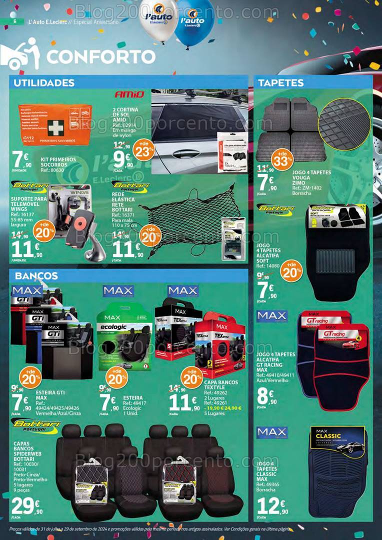 Antevisão Folheto E-LECLERC Auto Promoções de 31 julho a 29 setembro
