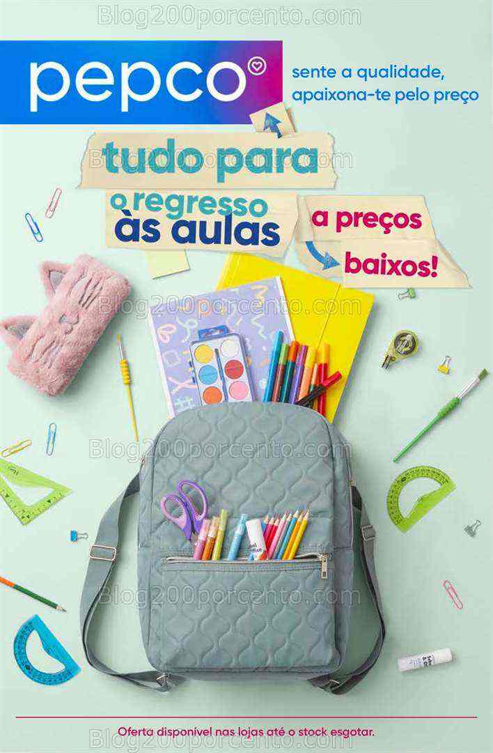 Antevisão Folheto PEPCO Regresso às Aulas Promoções até 31 agosto