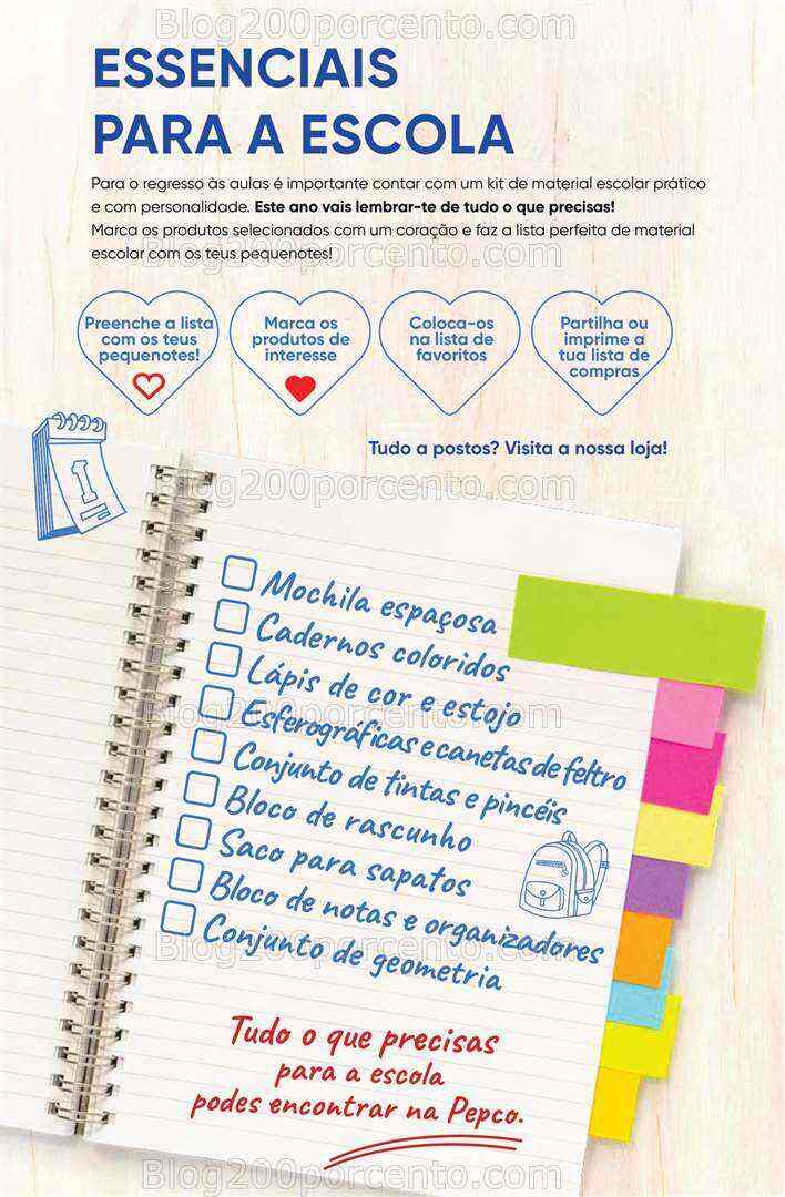 Antevisão Folheto PEPCO Regresso às Aulas Promoções até 31 agosto