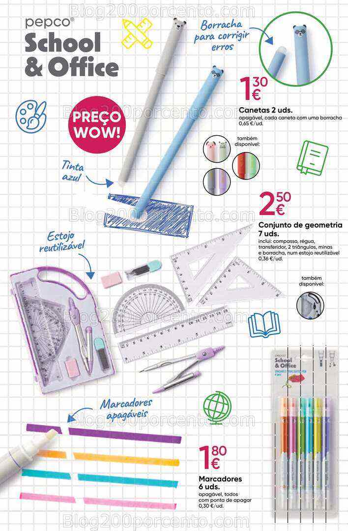 Antevisão Folheto PEPCO Regresso às Aulas Promoções até 31 agosto