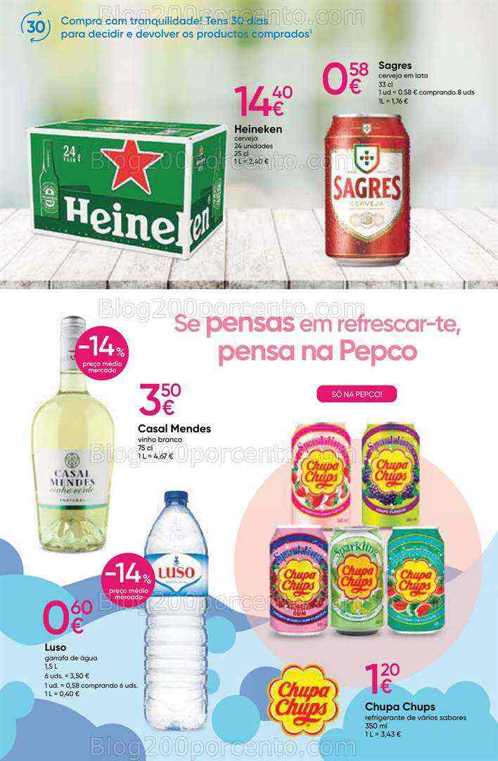 Antevisão Folheto PEPCO Alimentação e Drogaria Promoções de 27 julho a 9 agosto