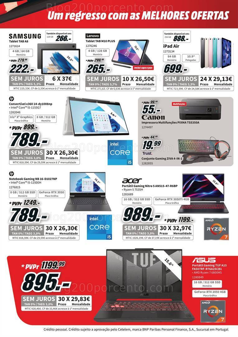 Antevisão Folheto MEDIA MARKT Black to School Promoções de 17 a 25 agosto