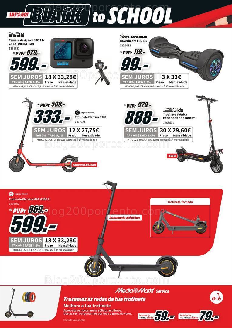 Antevisão Folheto MEDIA MARKT Black to School Promoções de 17 a 25 agosto