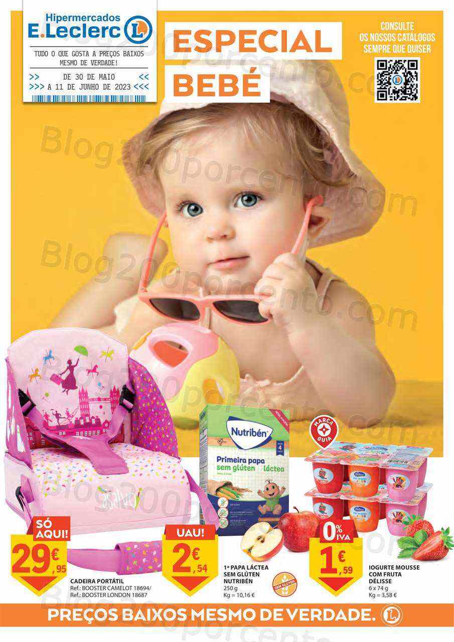 Antevisão Folheto E-LECLERC Bebé Verão Promoções de 30 maio a 11 junho